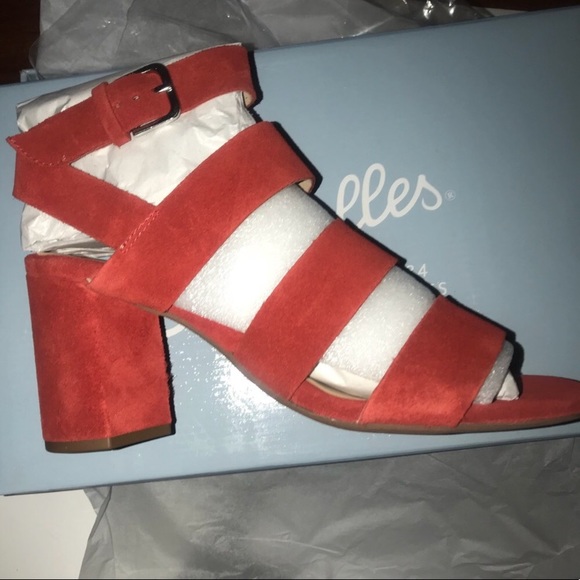 NWT Seychelles Red Suede Leather High Heel Sandals ❤️ - Picture 4 of 4